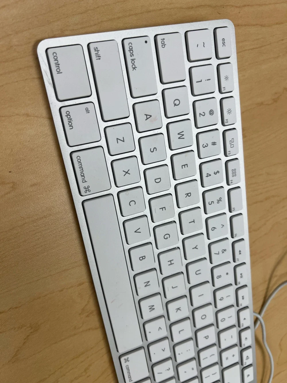 Apple Silver and White Slim Wired Keyboard